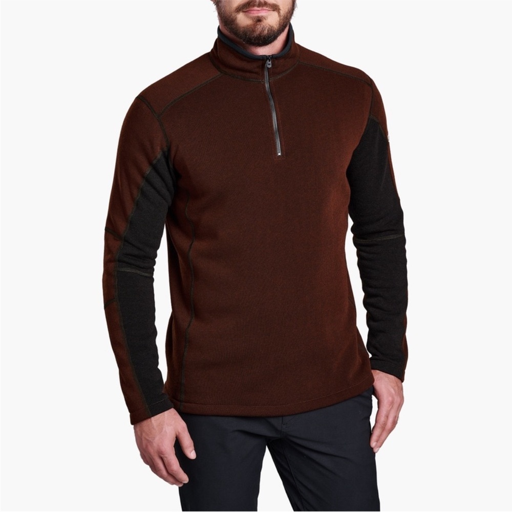 Kuhl 2XL BORN IN THE MOUNTAINS Brown and Black Fleece Pullover
